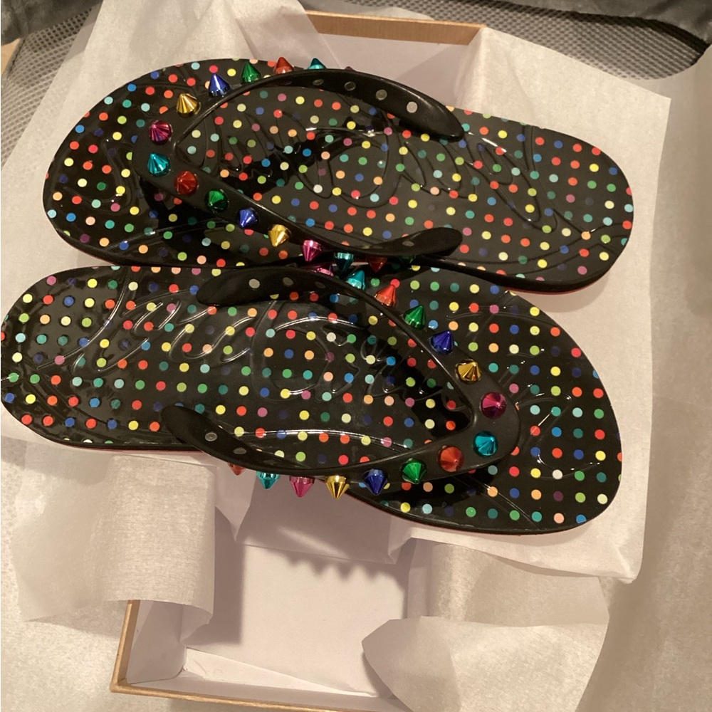 Christian Louboutin Donna Multicolor Studded Sandals